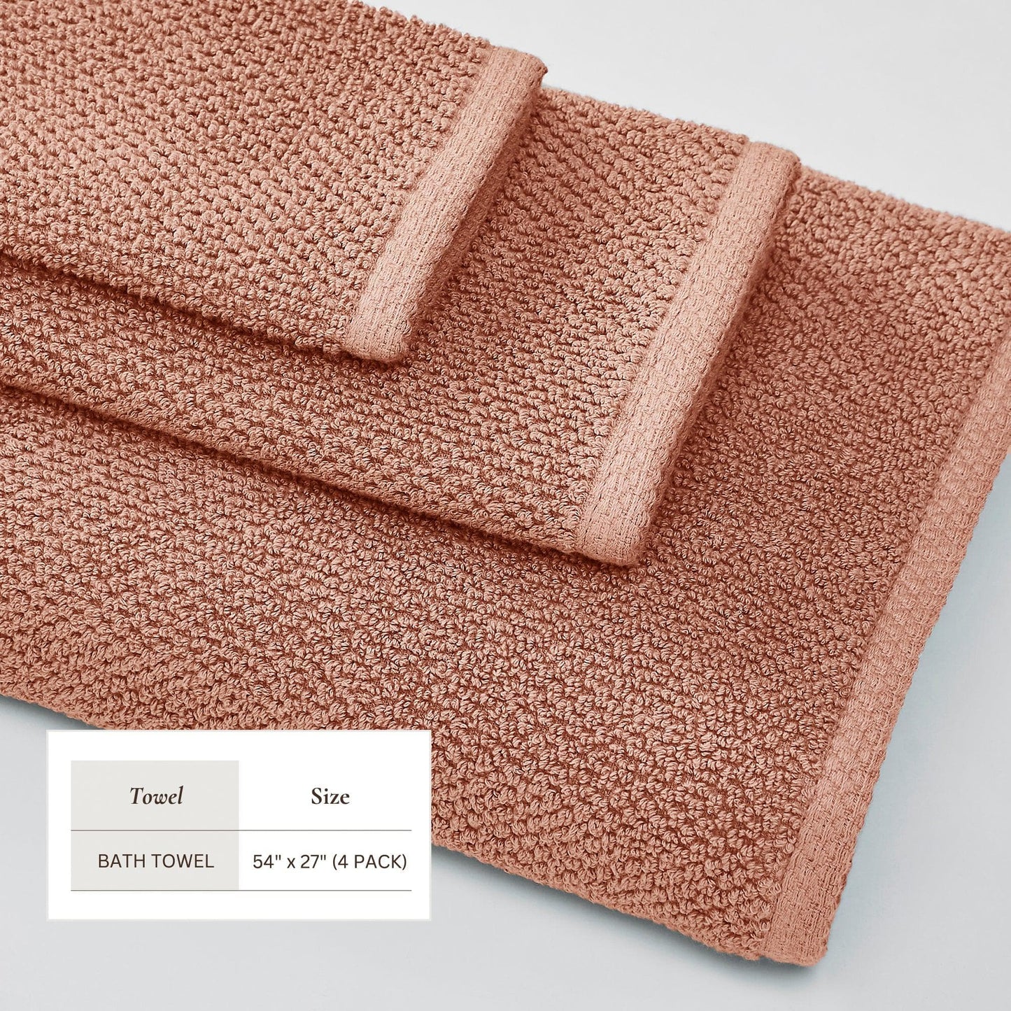 Cotton Textured Bath Towel Set