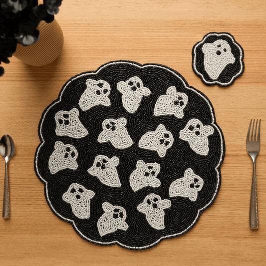 Handmade Ghost Beaded Placemat