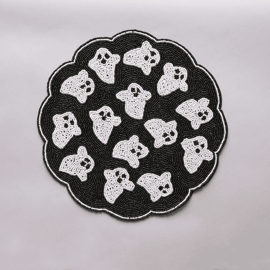 Handmade Ghost Beaded Placemat