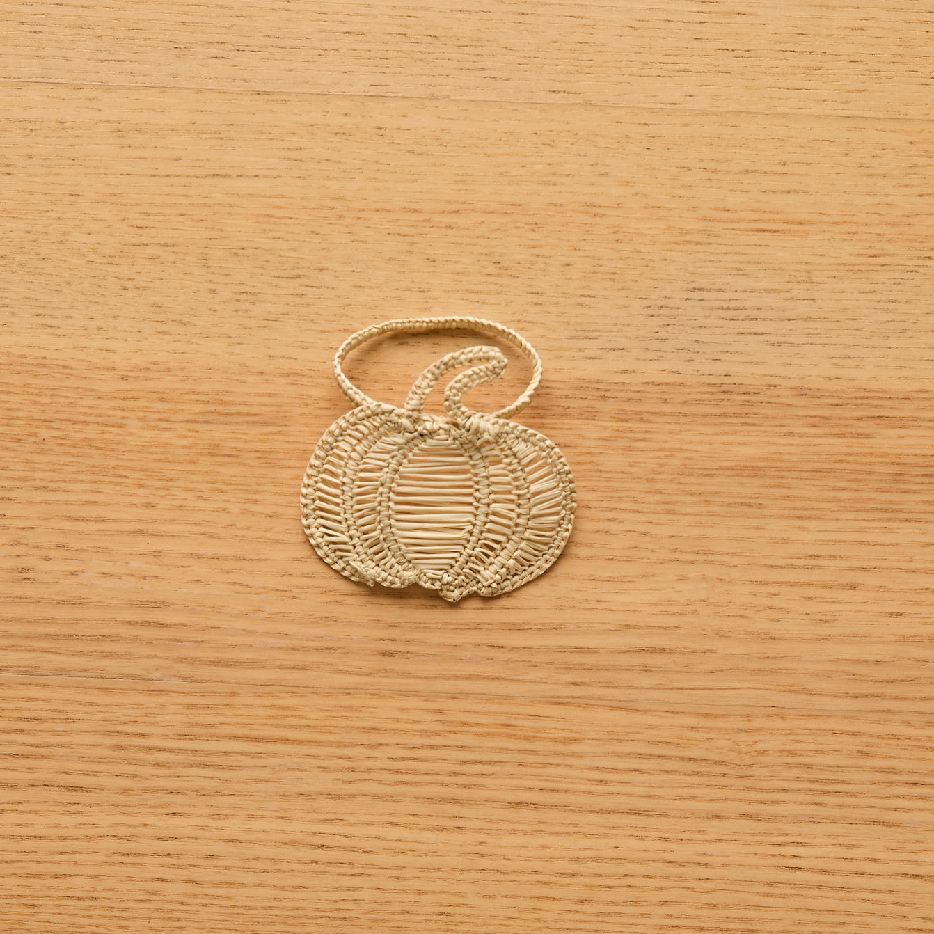 Rattan Pumpkin Napkin Ring - Handmade Fall Table Decor