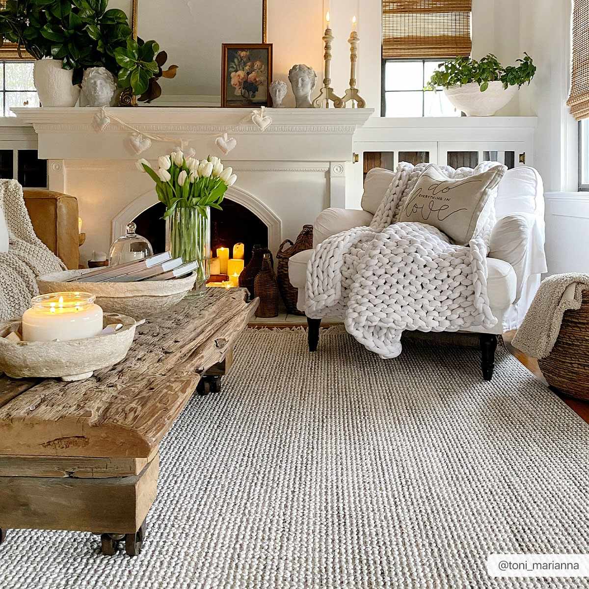 Beige & Brown Farmhouse Rug