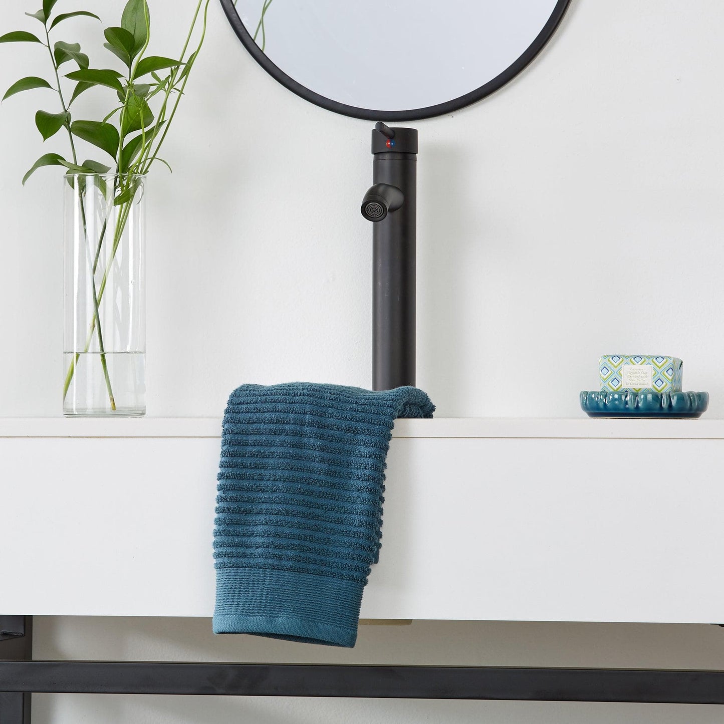 4 Pack Ribbed Hand Towels