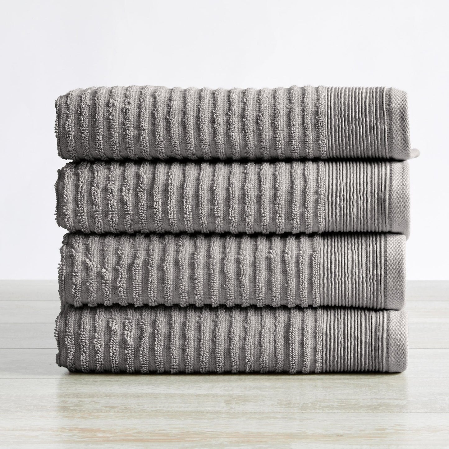 4 Pack Ribbed Hand Towels