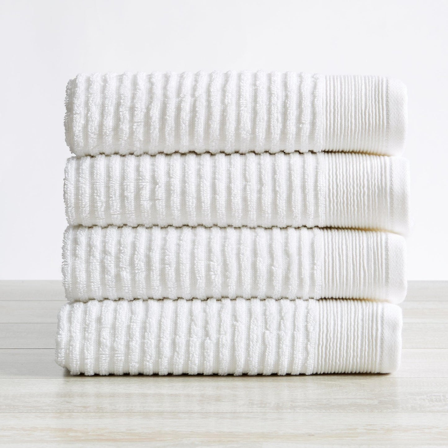 4 Pack Ribbed Hand Towels