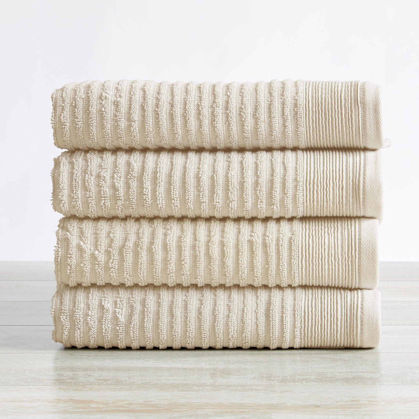 4 Pack Ribbed Hand Towels