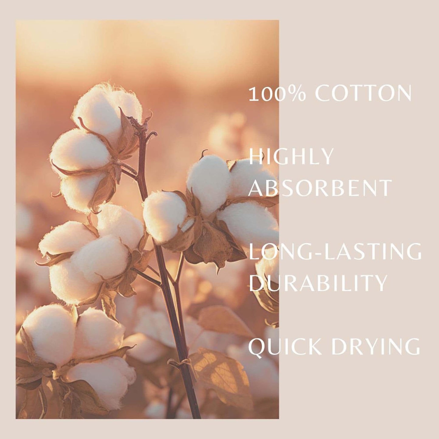 4 Pack Cotton Bath Towels