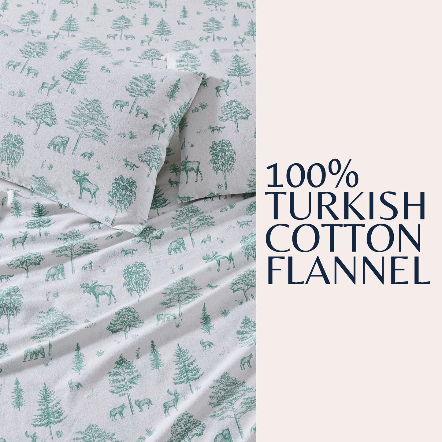 100% Turkish Cotton Flannel Sheets – Cozy Winter Lodge Patterns