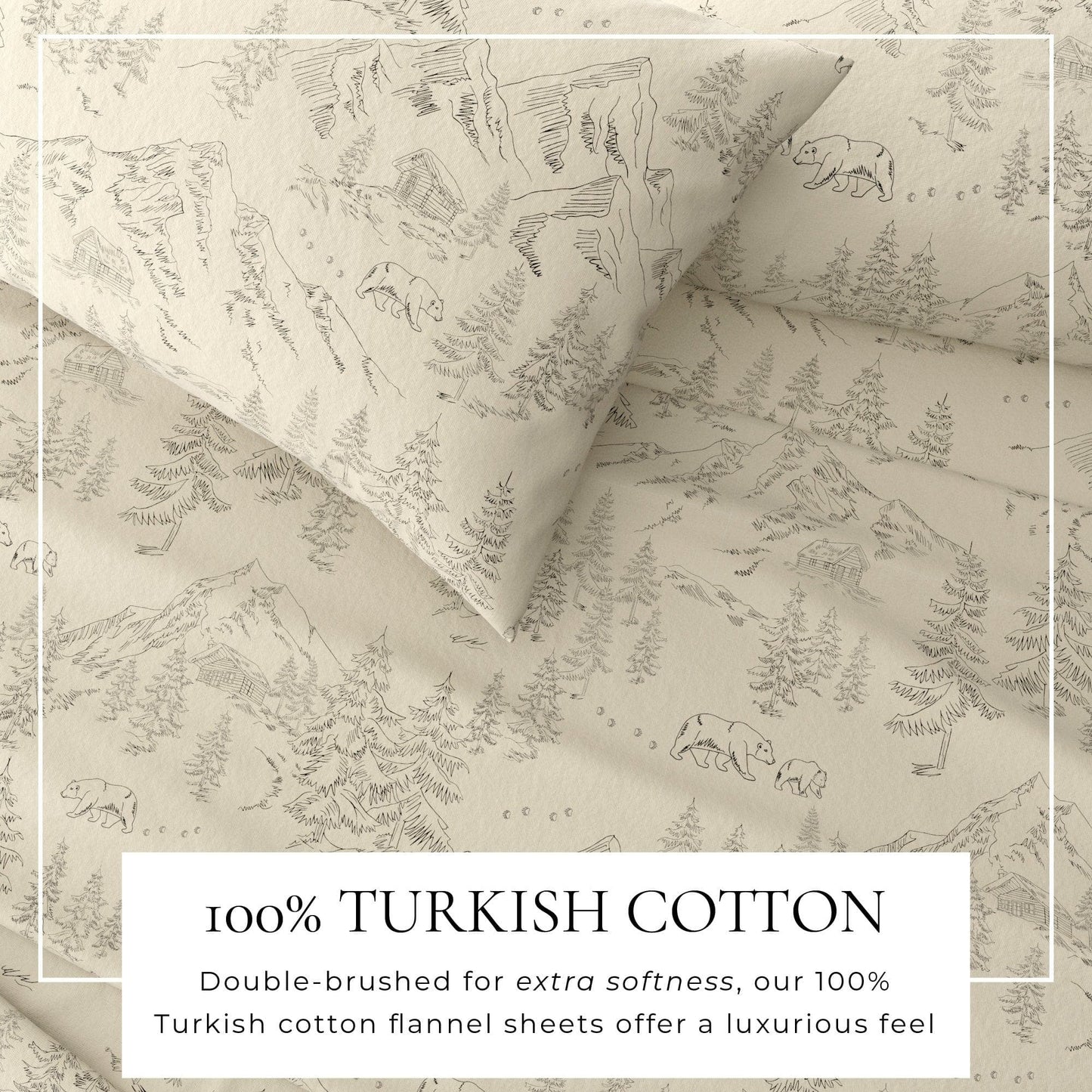 100% Turkish Cotton Flannel Sheets – Cozy Winter Lodge Patterns