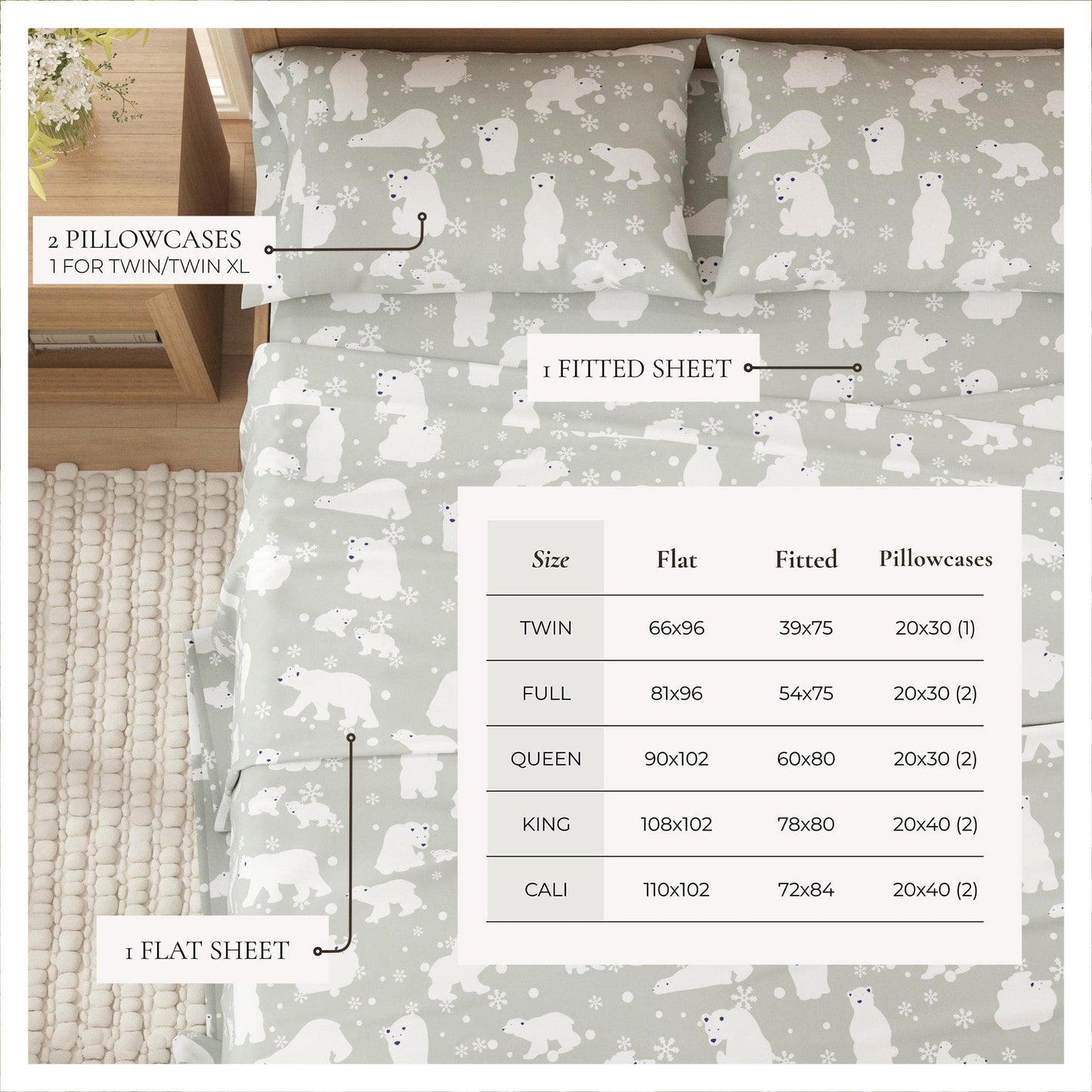 100% Turkish Cotton Flannel Sheets – Cozy Winter Lodge Patterns