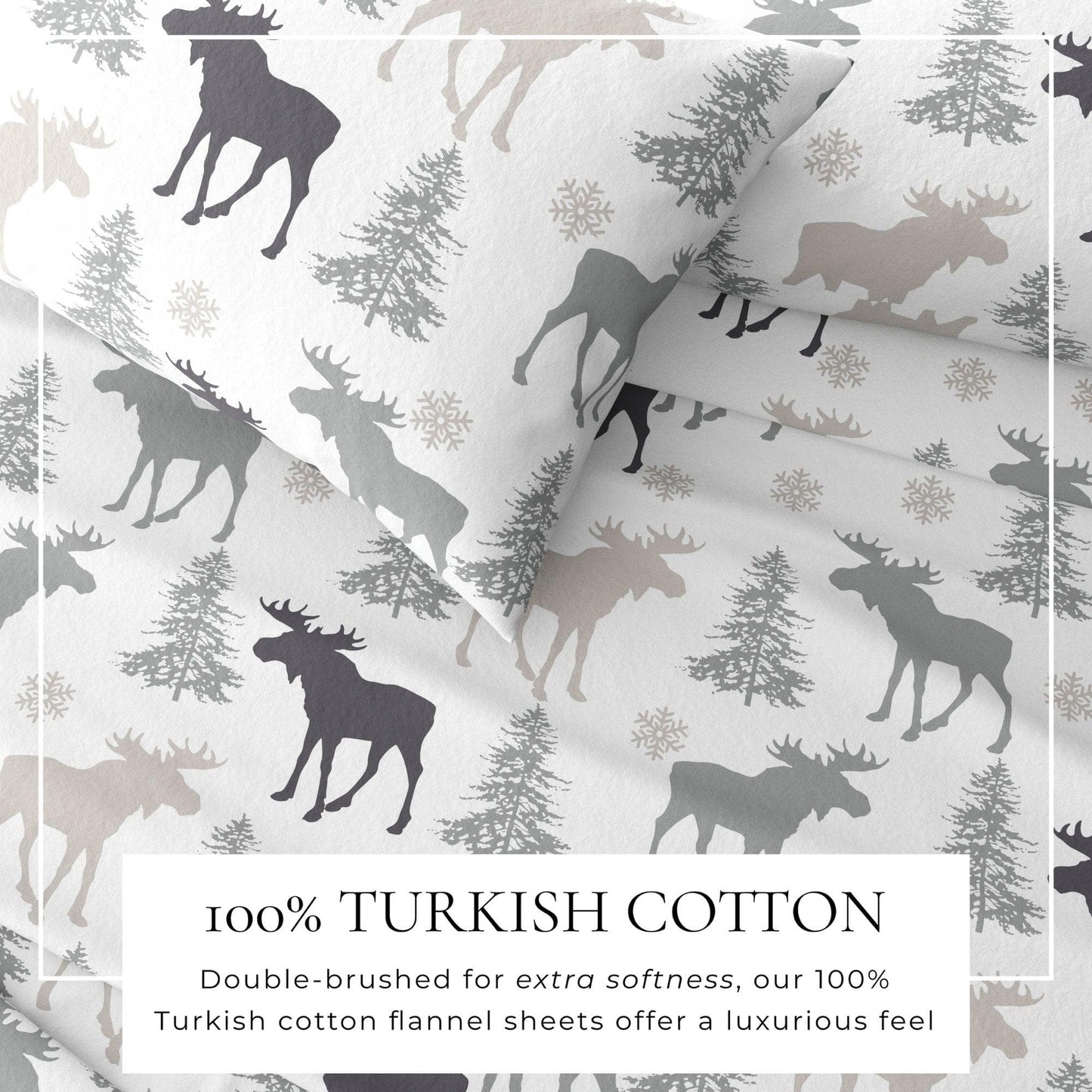 100% Turkish Cotton Flannel Sheets – Cozy Winter Lodge Patterns
