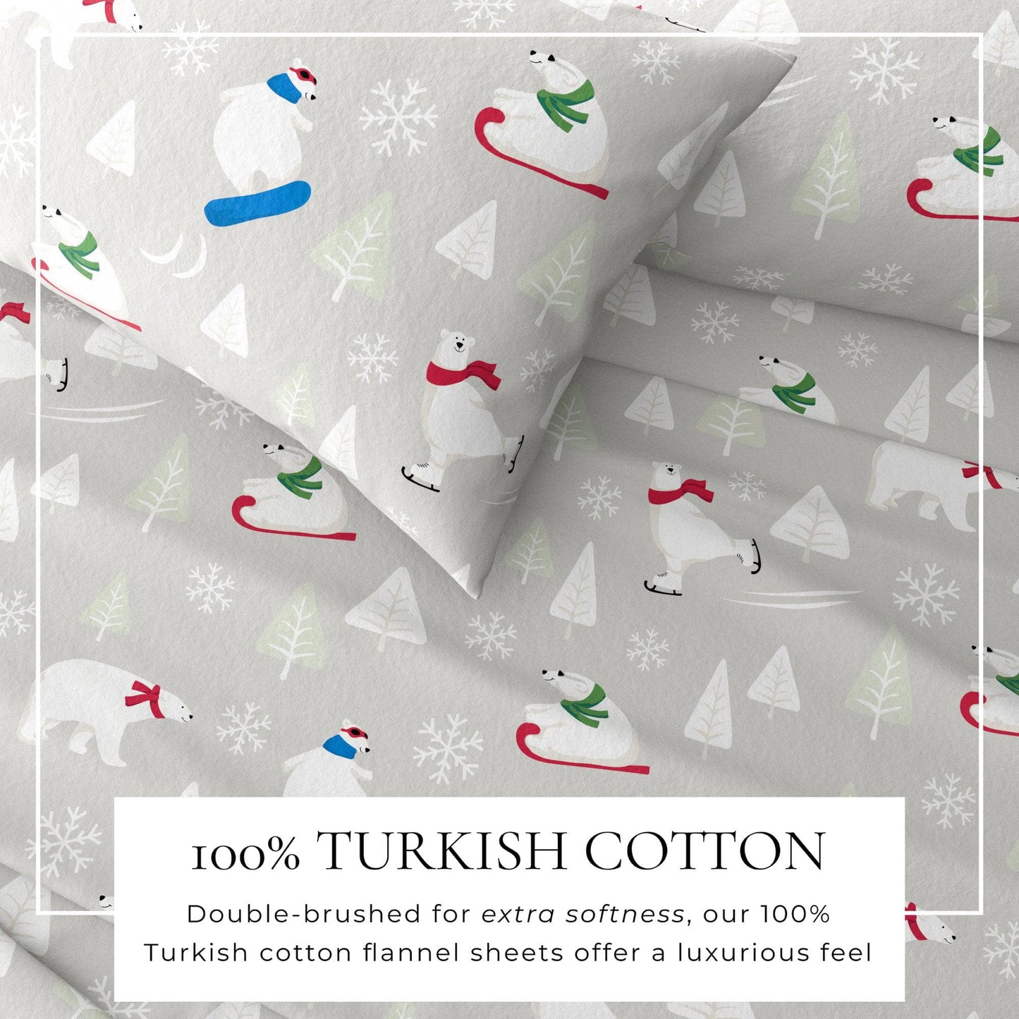 100% Turkish Cotton Flannel Sheets – Cozy Winter Lodge Patterns