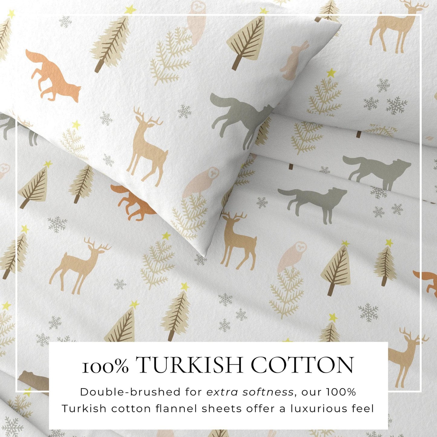 100% Turkish Cotton Flannel Sheets – Cozy Winter Lodge Patterns