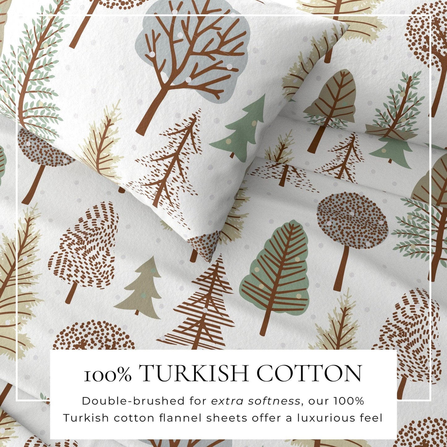 100% Turkish Cotton Flannel Sheets – Cozy Winter Lodge Patterns