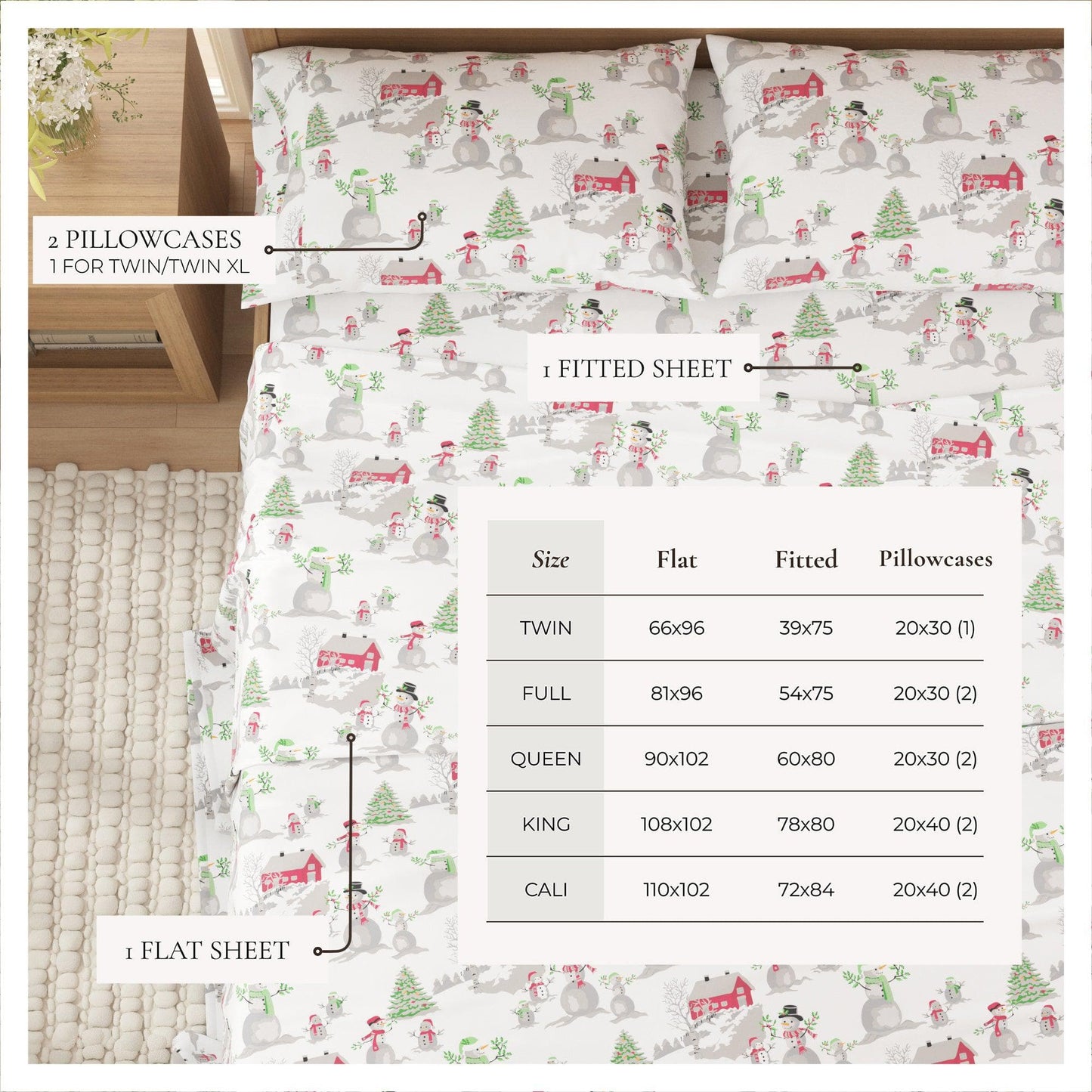 100% Turkish Cotton Flannel Sheets – Cozy Winter Lodge Patterns