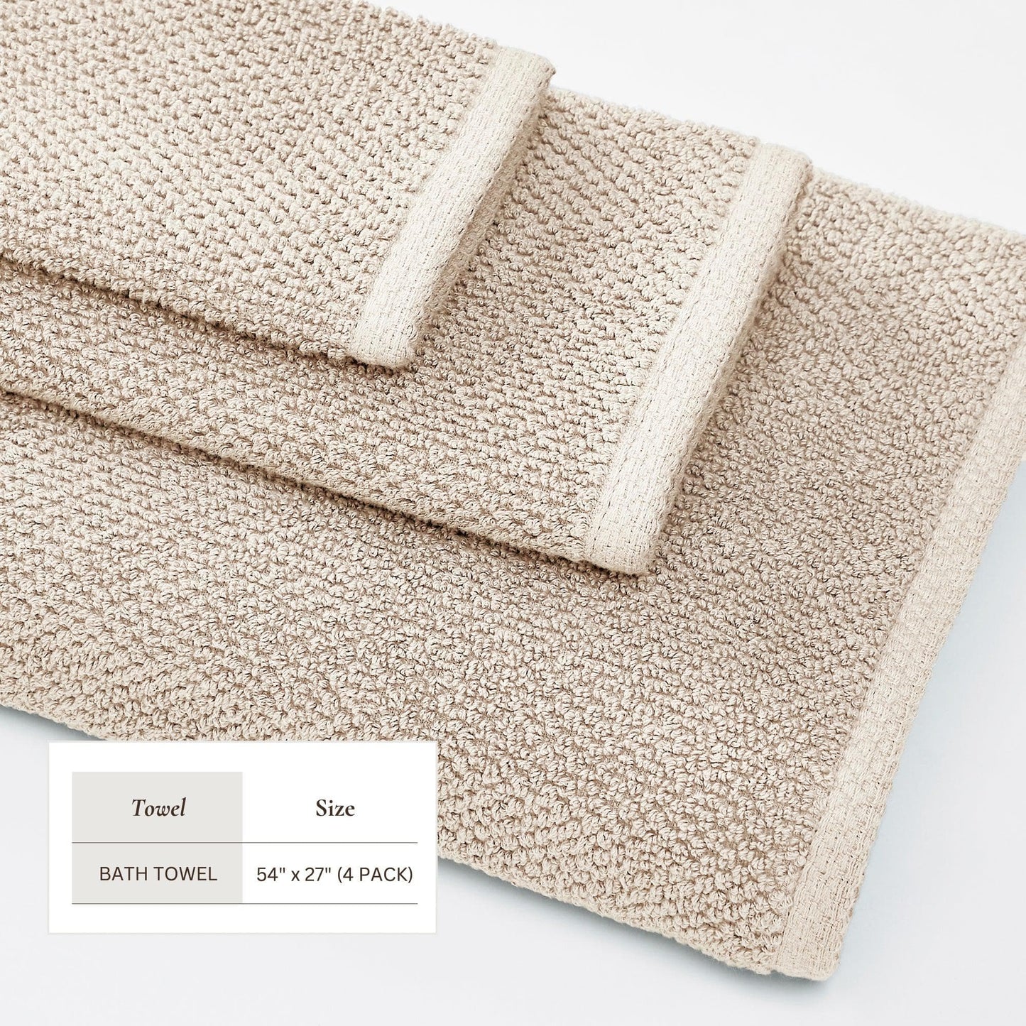 Cotton Textured Bath Towel Set