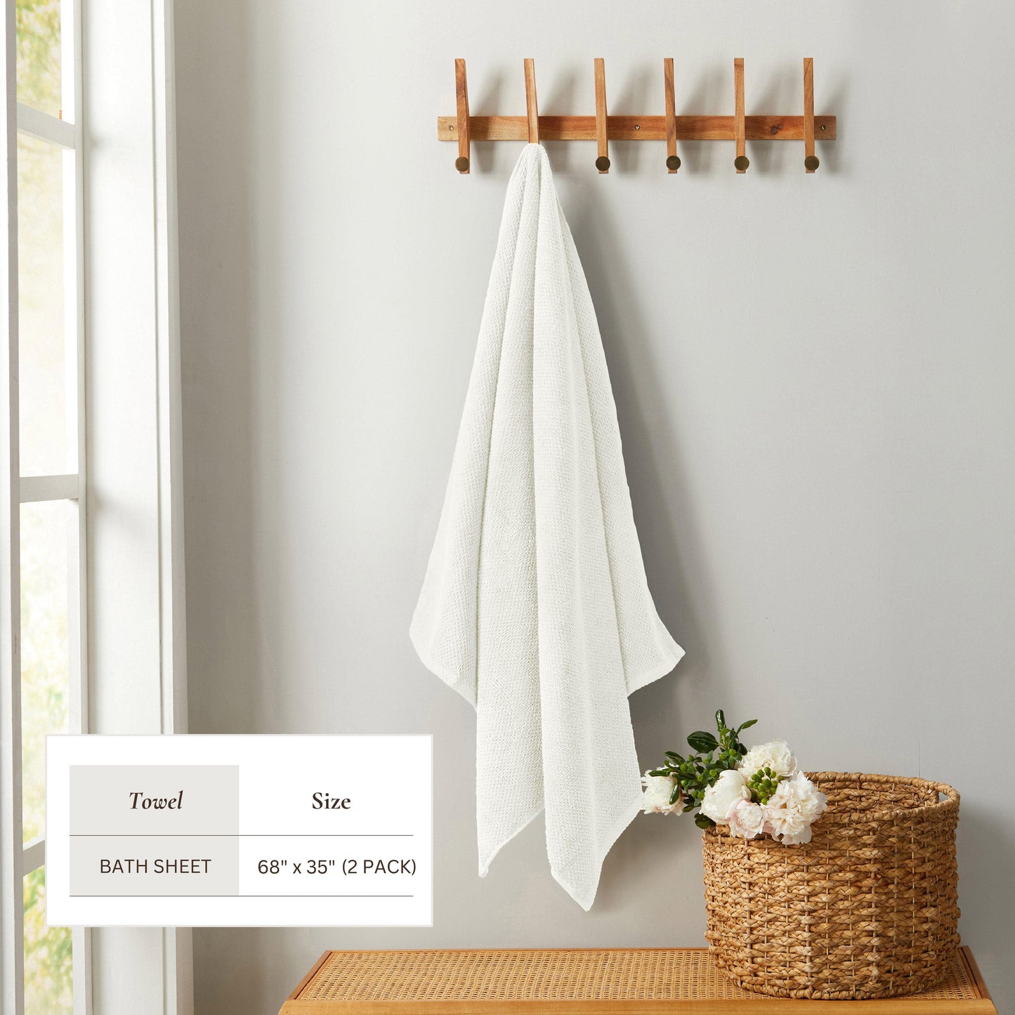Cotton Textured Bath Towel Set