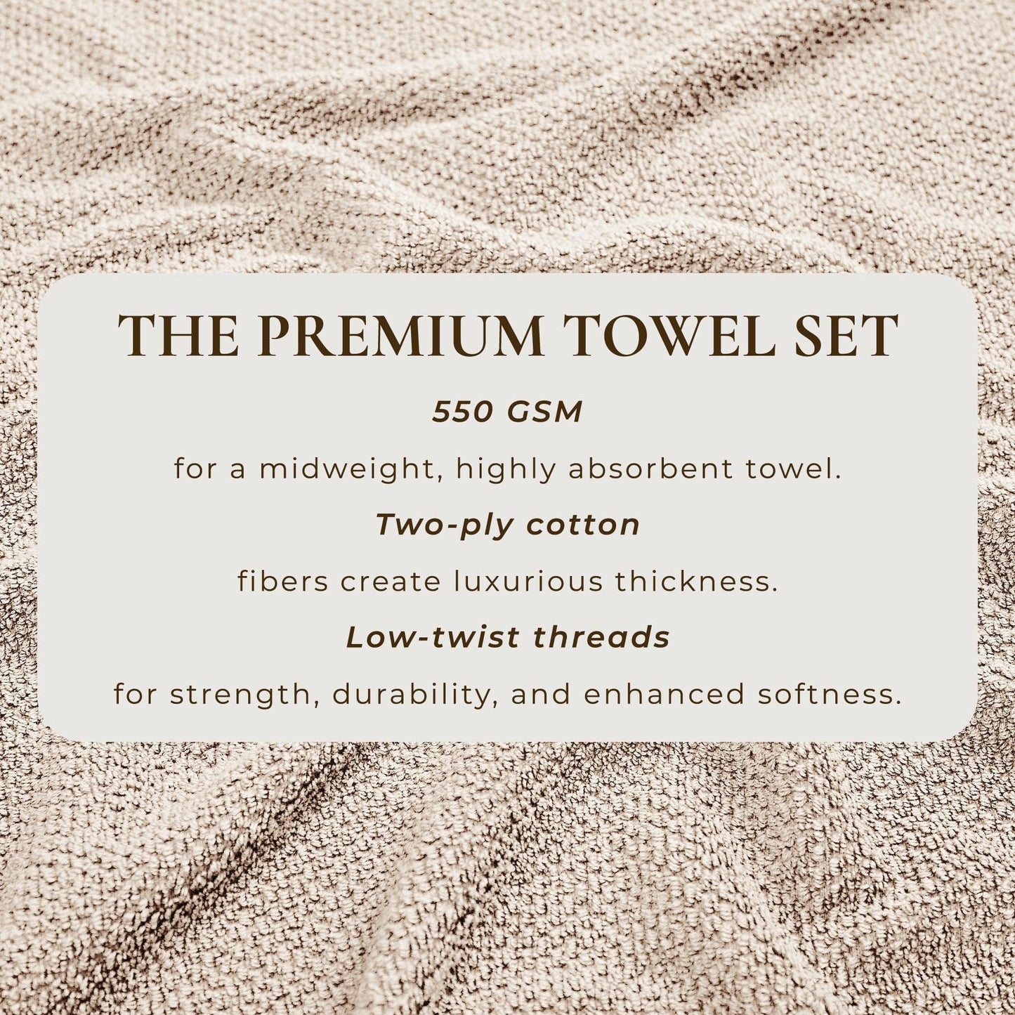 Cotton Textured Bath Towel Set