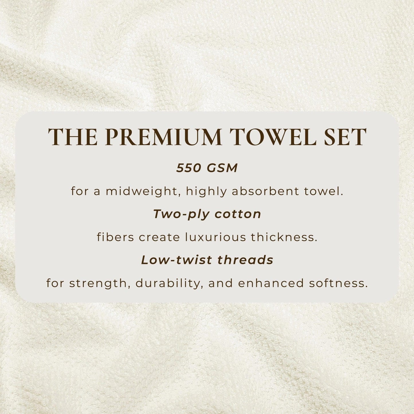 Cotton Textured Bath Towel Set