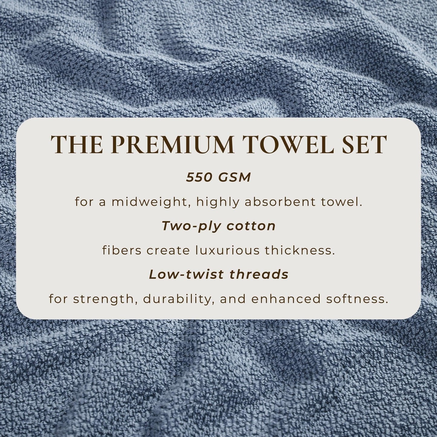 Cotton Textured Bath Towel Set
