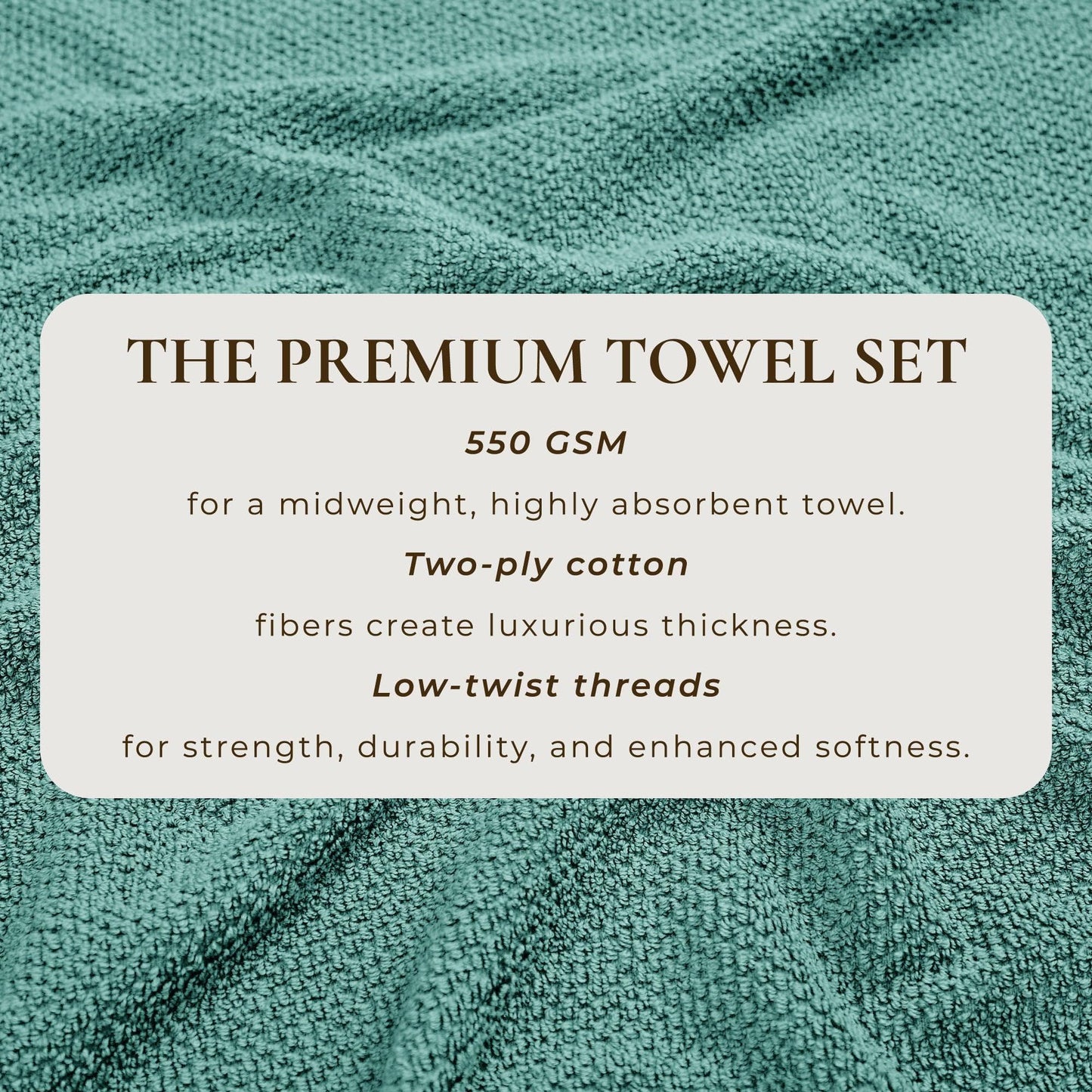 Cotton Textured Bath Towel Set