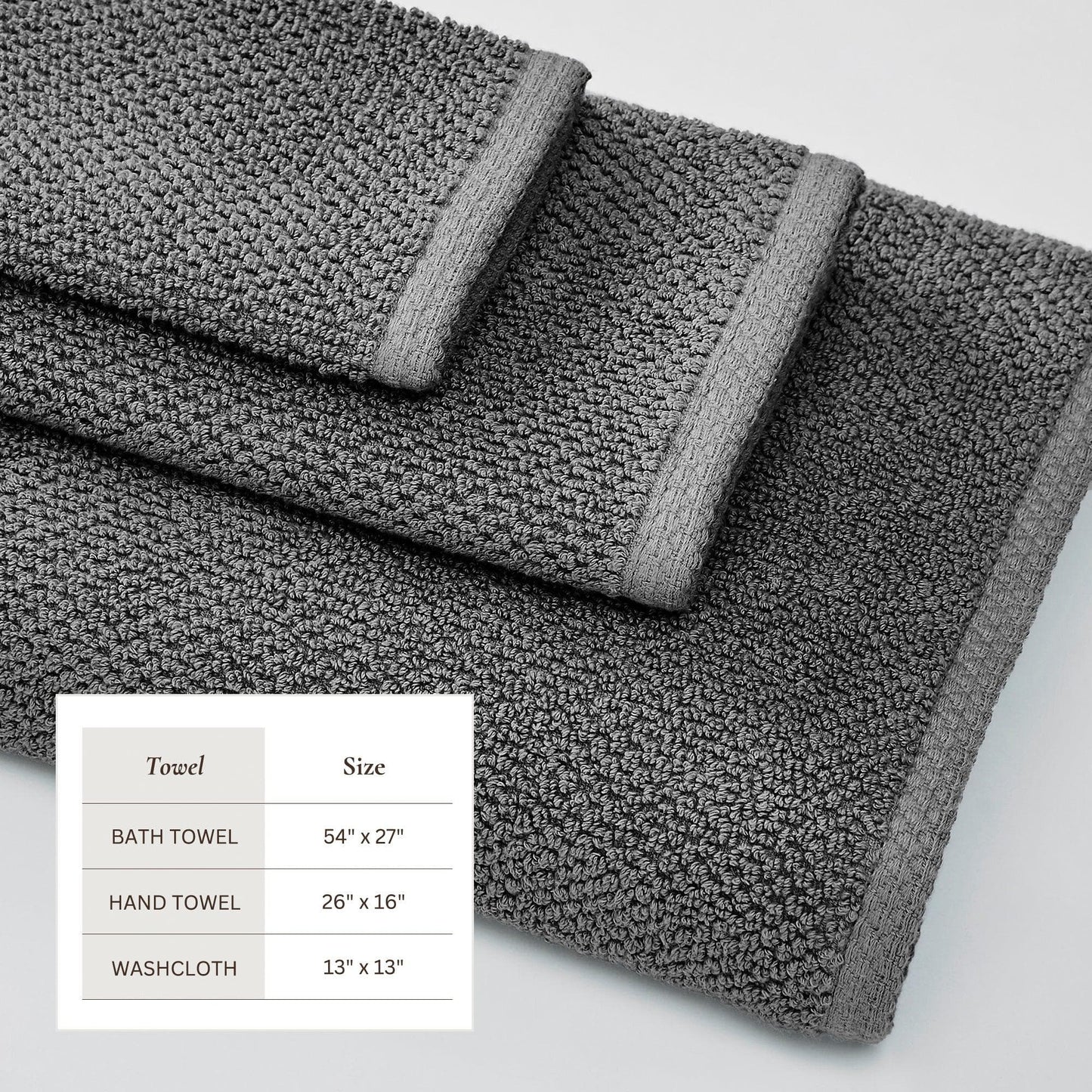 Cotton Textured Bath Towel Set