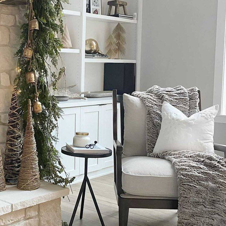 Handmade Embroidered Snowflake Pillow Cover