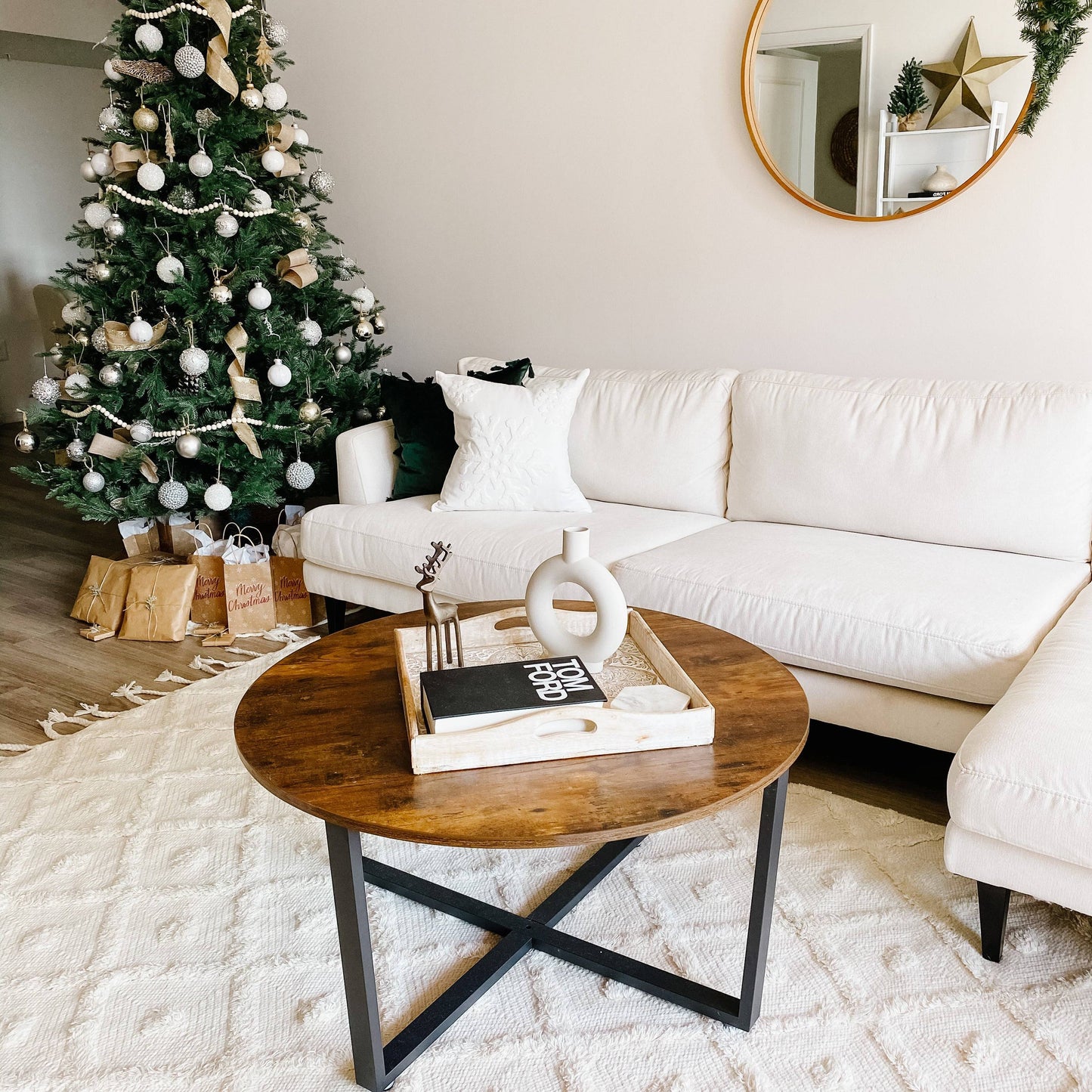 Handmade Embroidered Snowflake Pillow Cover