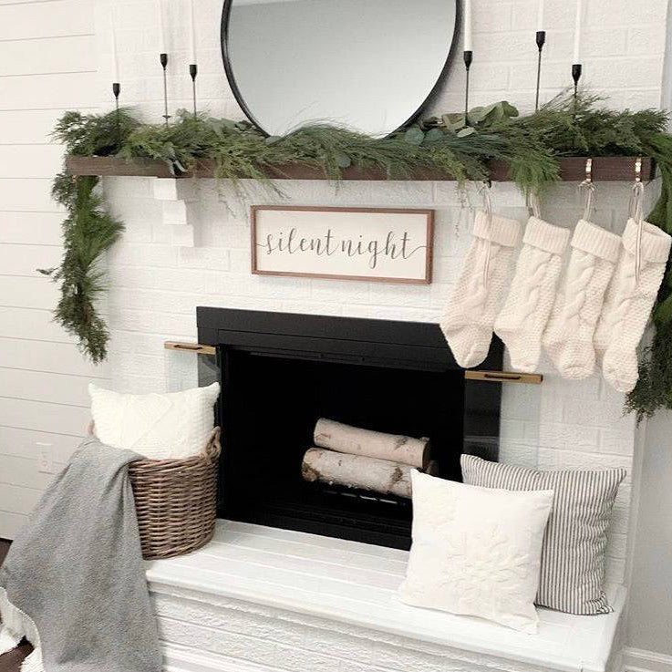 Handmade Embroidered Snowflake Pillow Cover