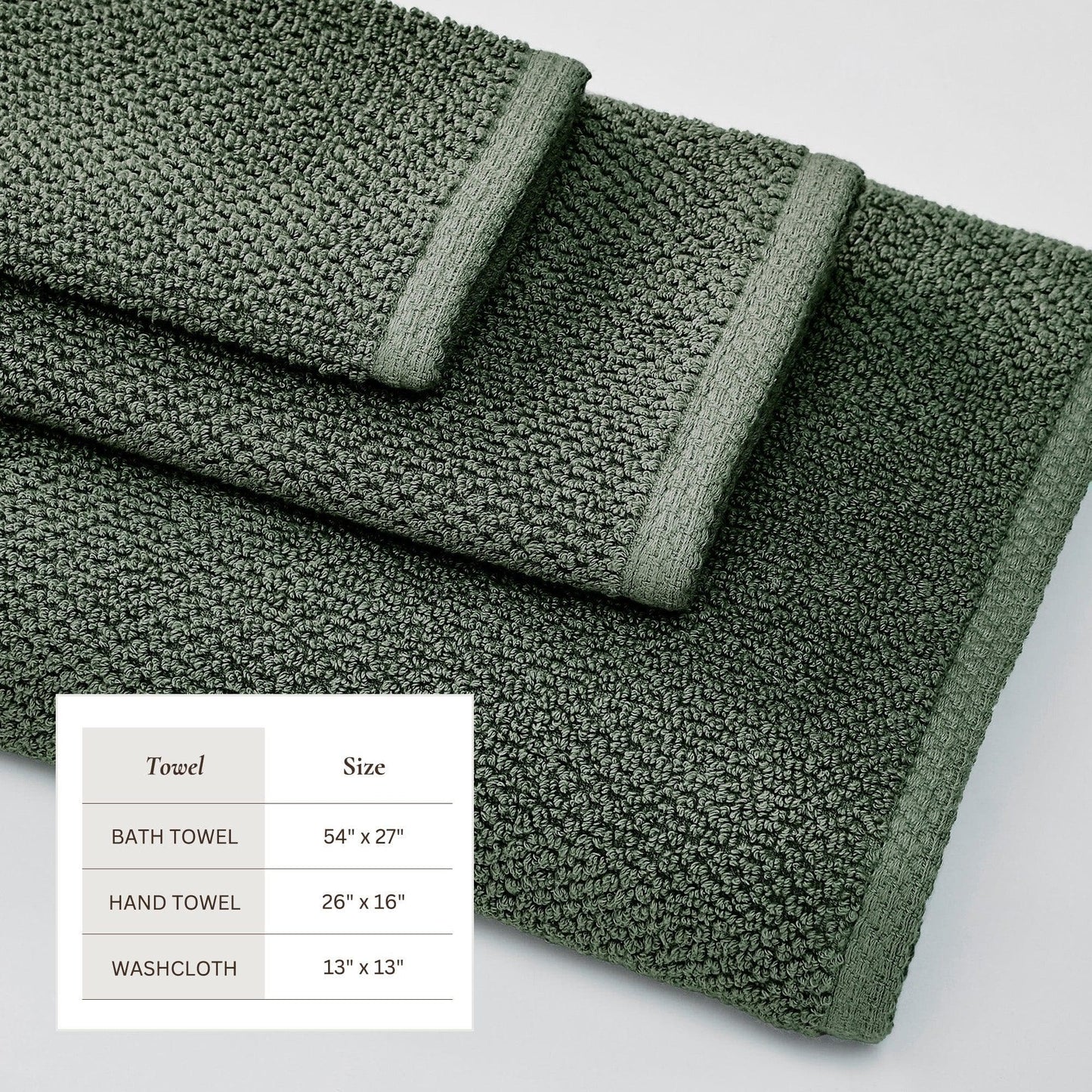 Cotton Textured Bath Towel Set