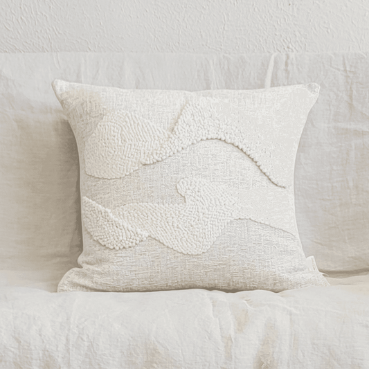 Cream Cloud Eco-Cotton Throw Pillow