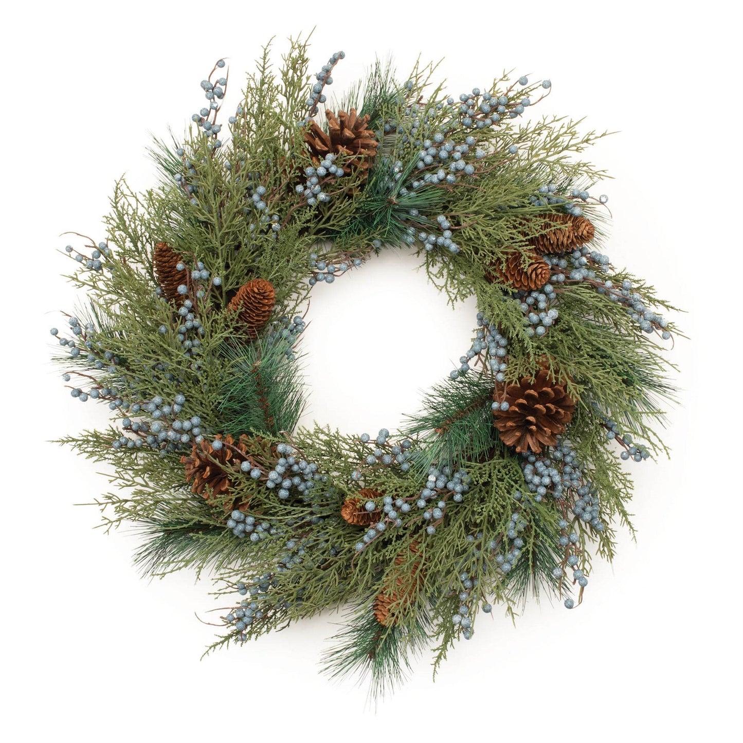 Juniper and Pincone Mixed Pine Wreath | 24''
