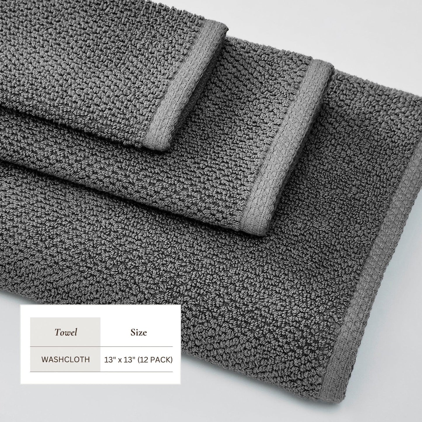 Cotton Textured Bath Towel Set