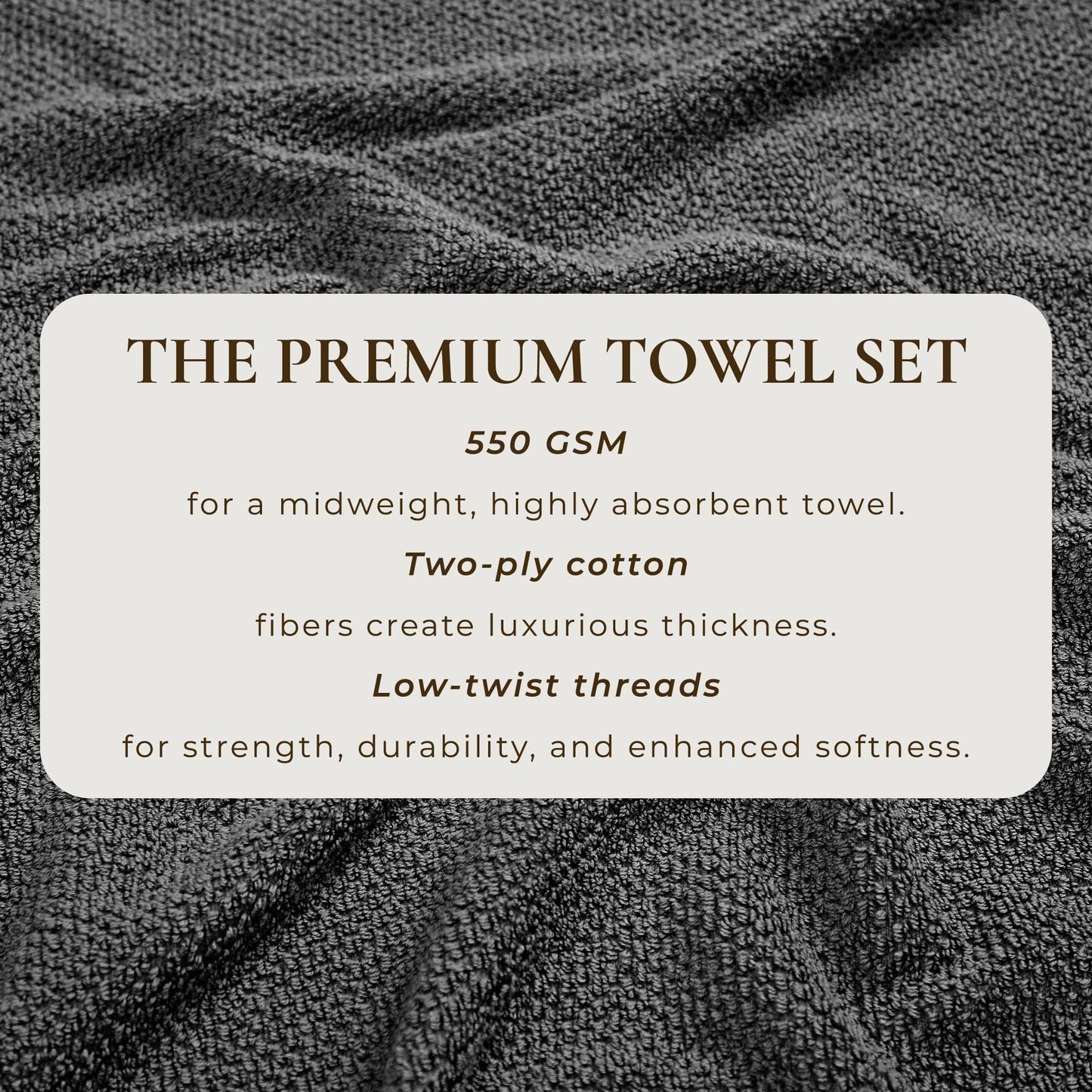 Cotton Textured Bath Towel Set