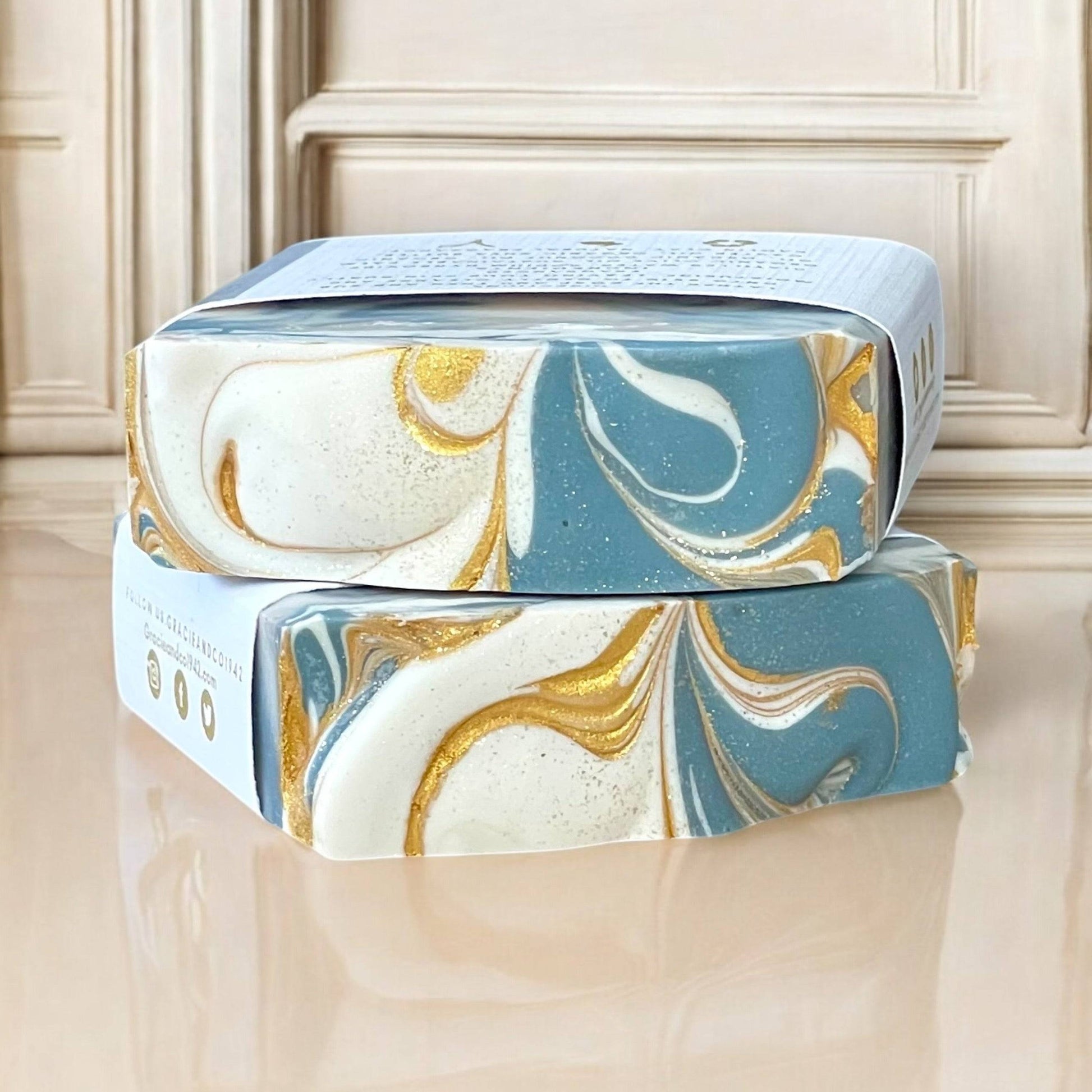 Coastal-scented bar soap for nautical gift baskets and spa experiences