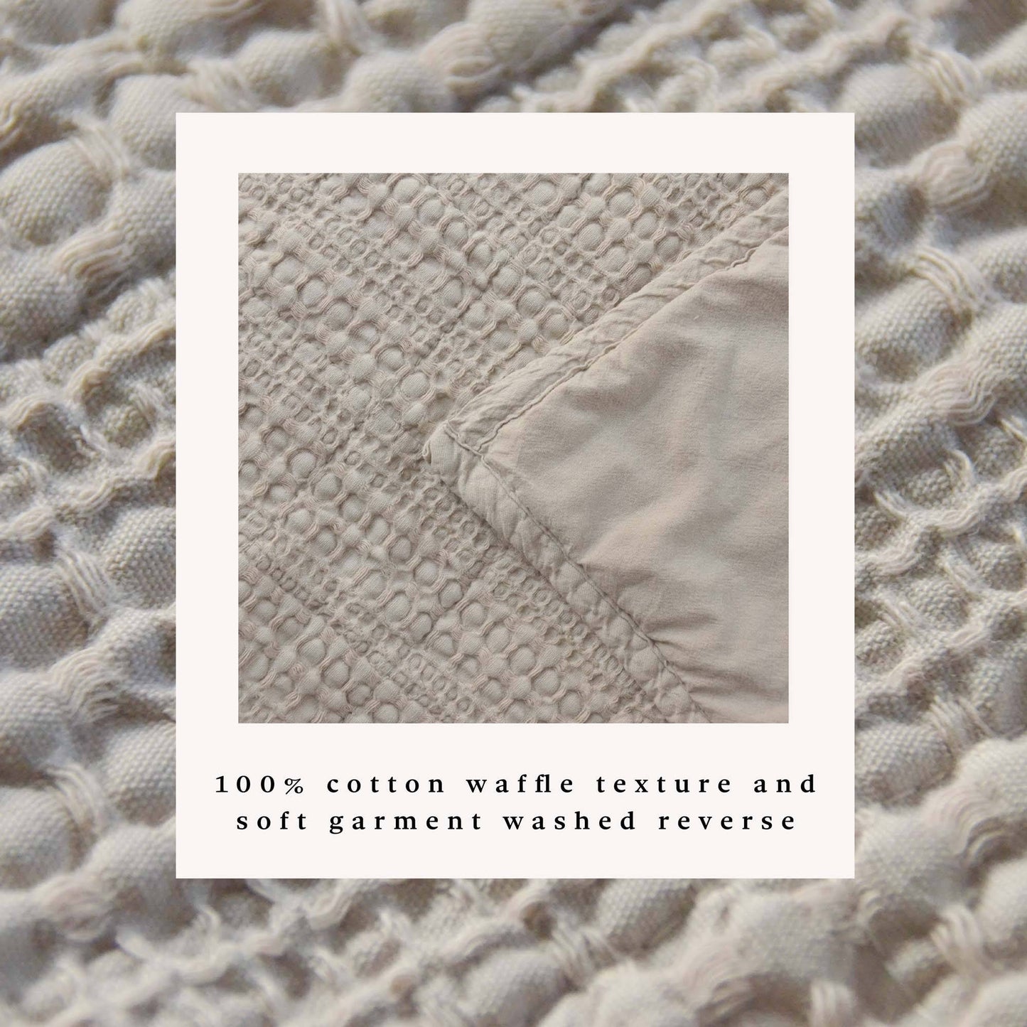 100% Cotton Honeycomb Waffle Garment Washed Quilt Set - Genevieve Collection
