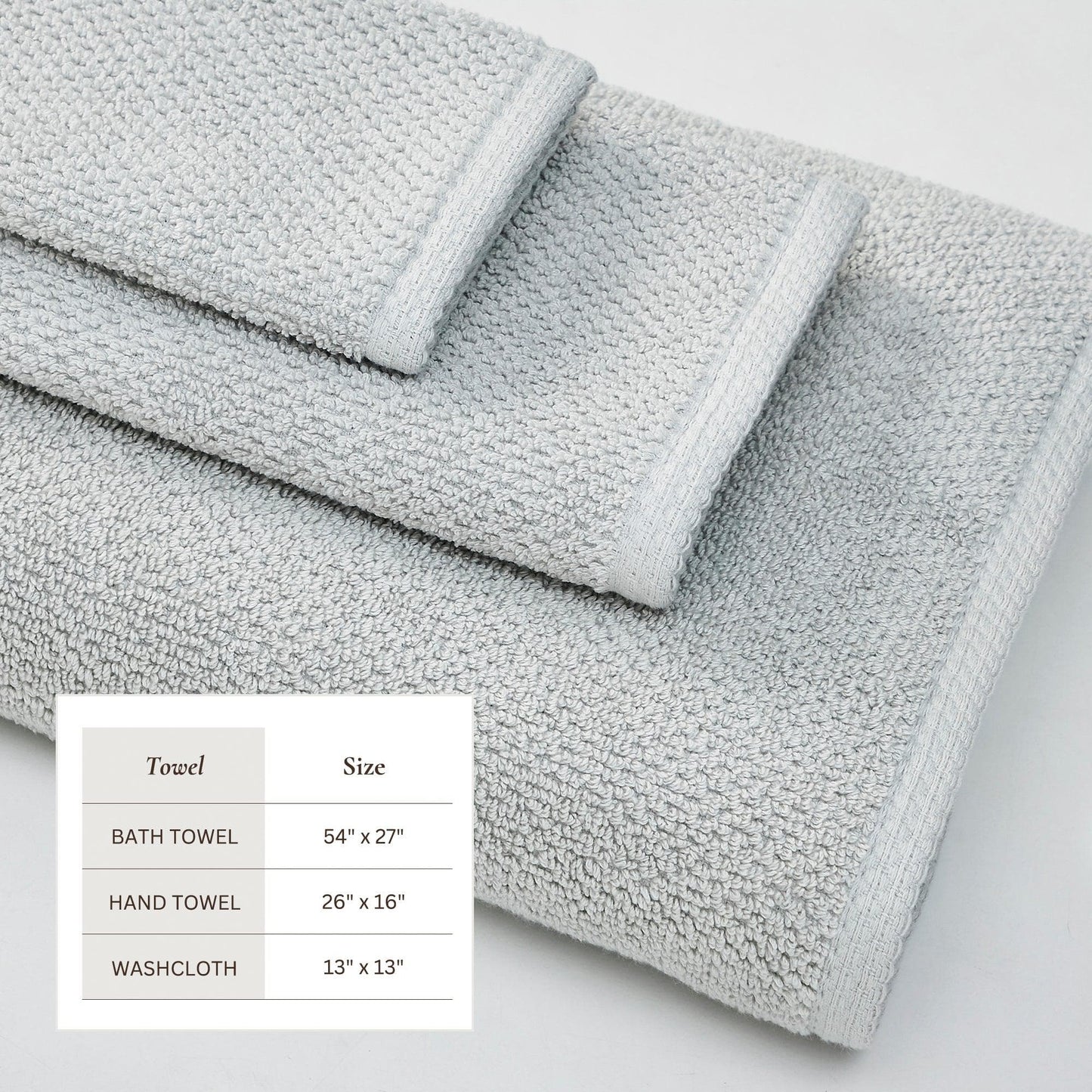 Cotton Textured Bath Towel Set