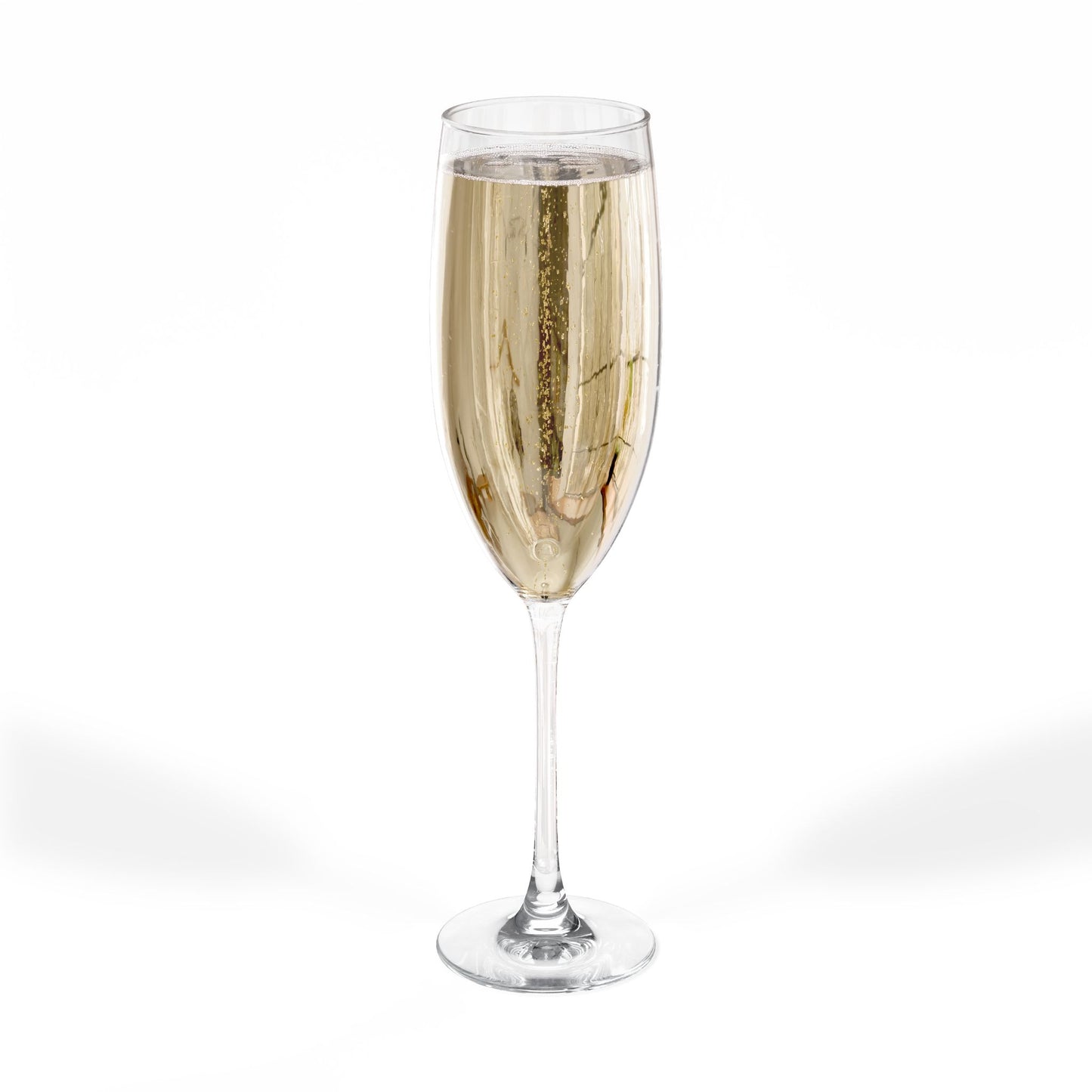 Holiday-themed engraved champagne flute for Christmas toasts