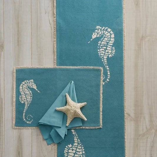 Coastal Seahorse Table Runner