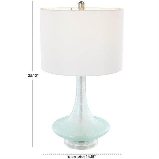 Coastal Teal Glass Table Lamp