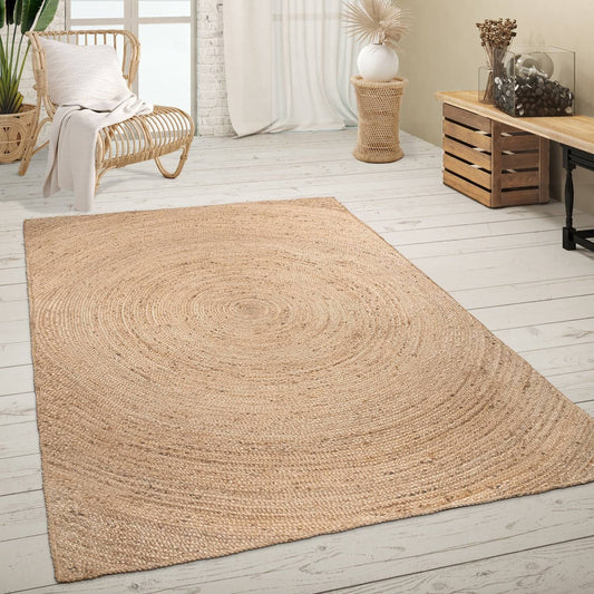 Natural Handwoven Jute Area Rug