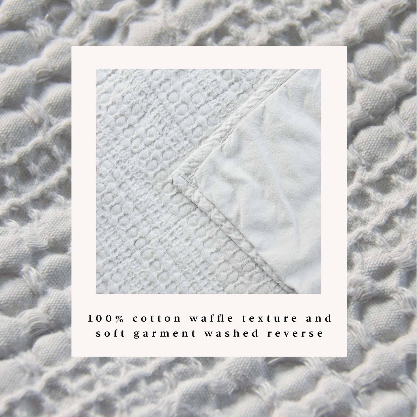 100% Cotton Honeycomb Waffle Garment Washed Quilt Set - Genevieve Collection