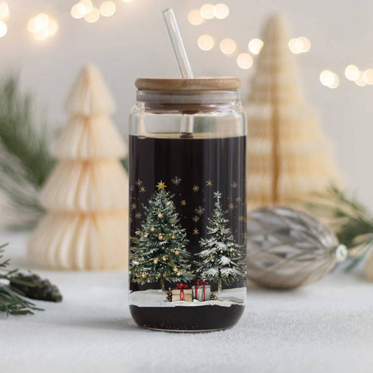 Christmas Tree Sipper Glass