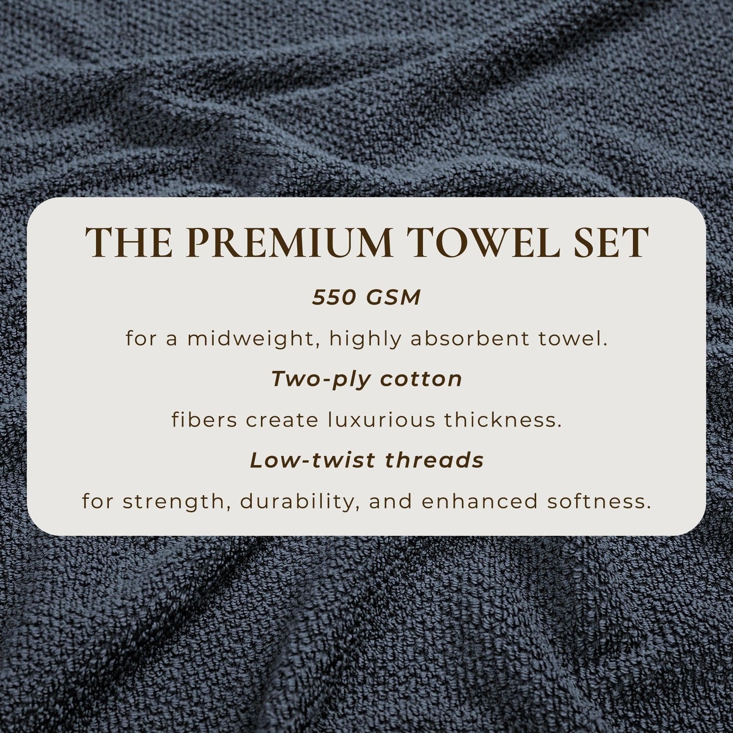 Cotton Textured Bath Towel Set
