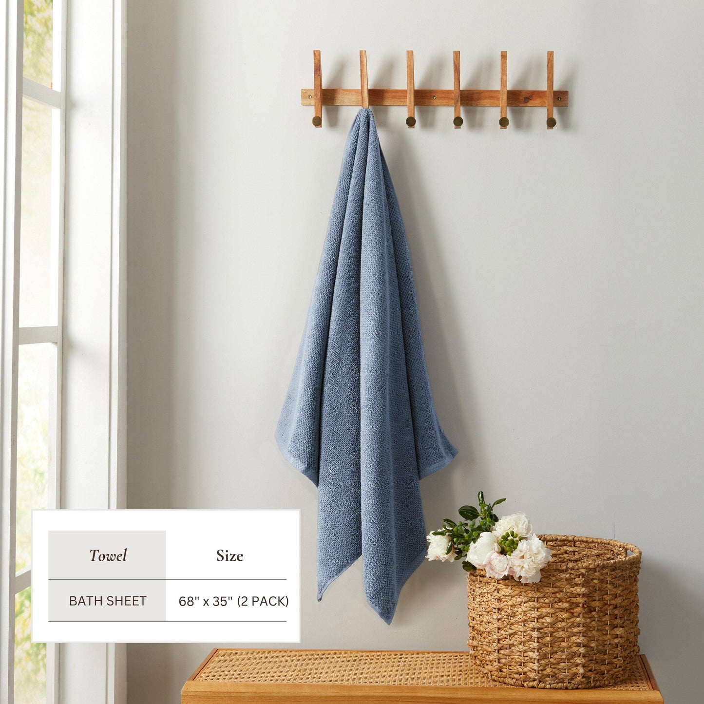 Cotton Textured Bath Towel Set