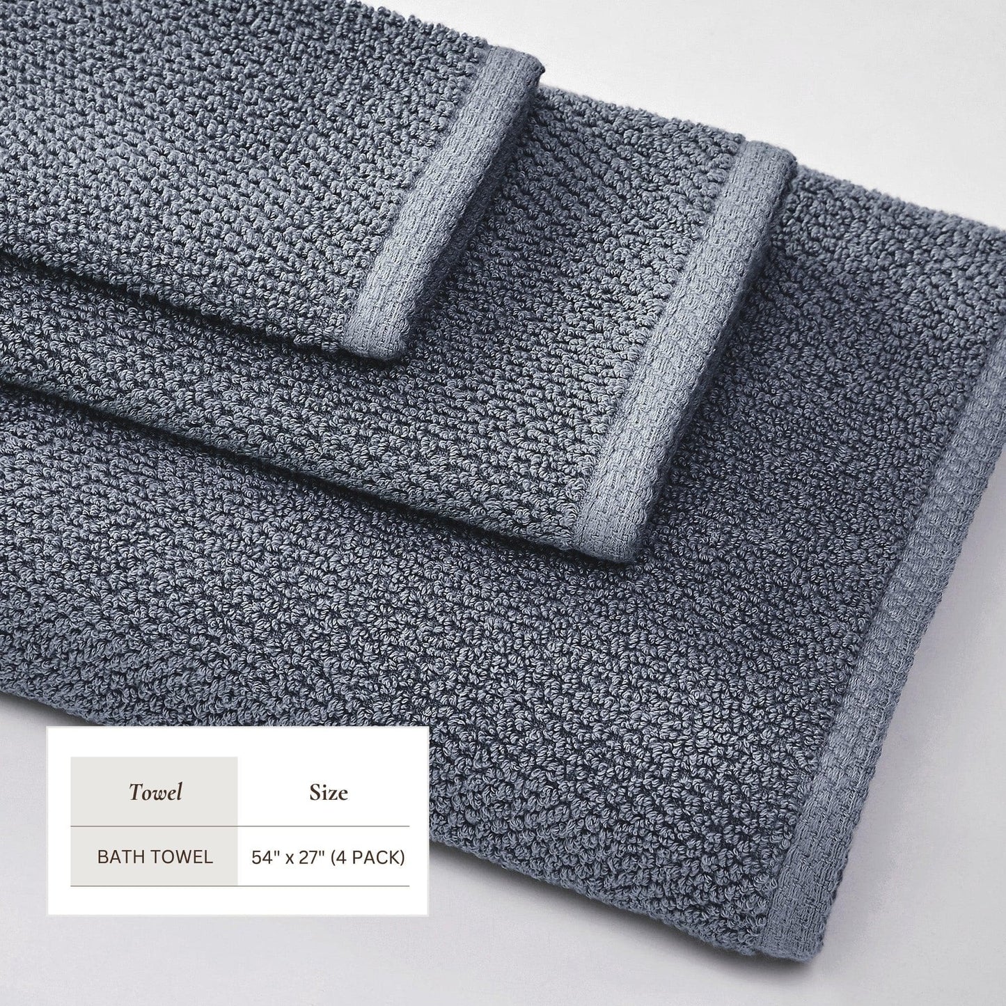 Cotton Textured Bath Towel Set