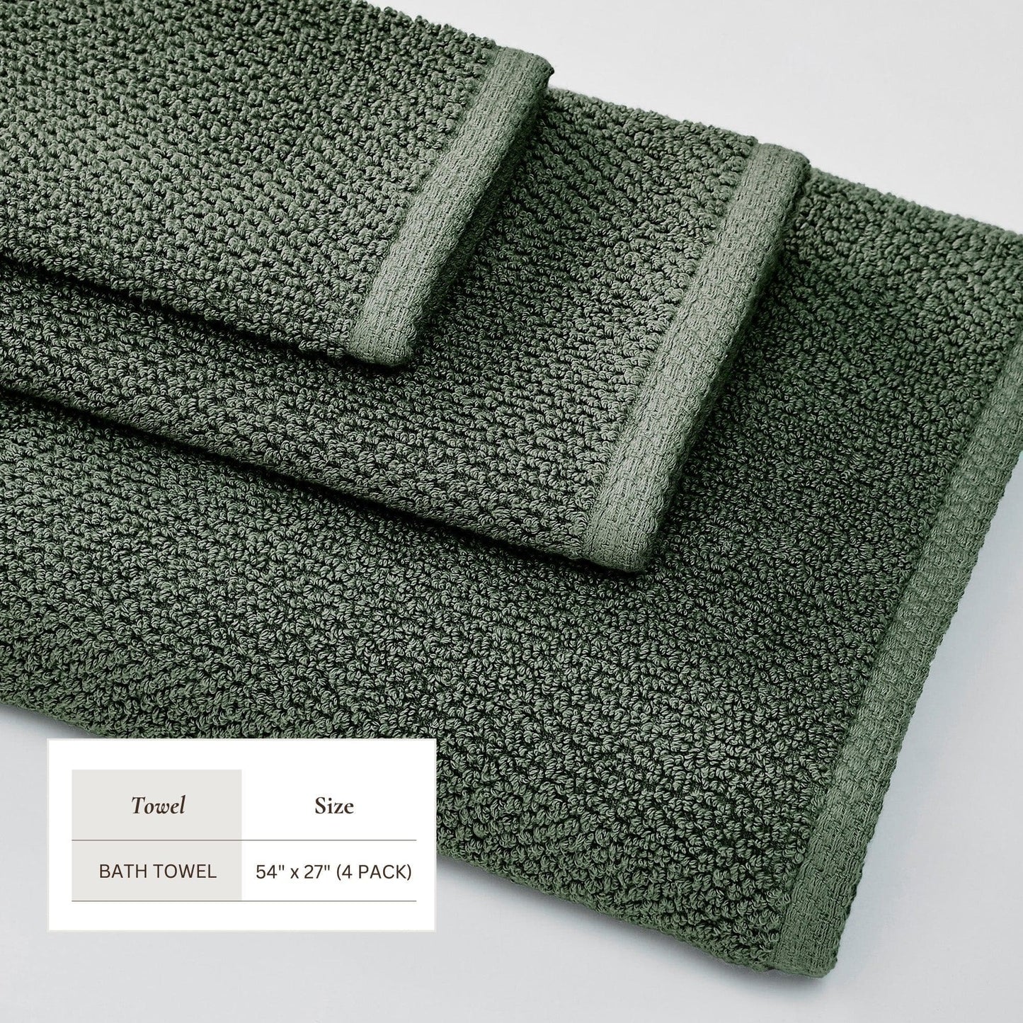 Cotton Textured Bath Towel Set