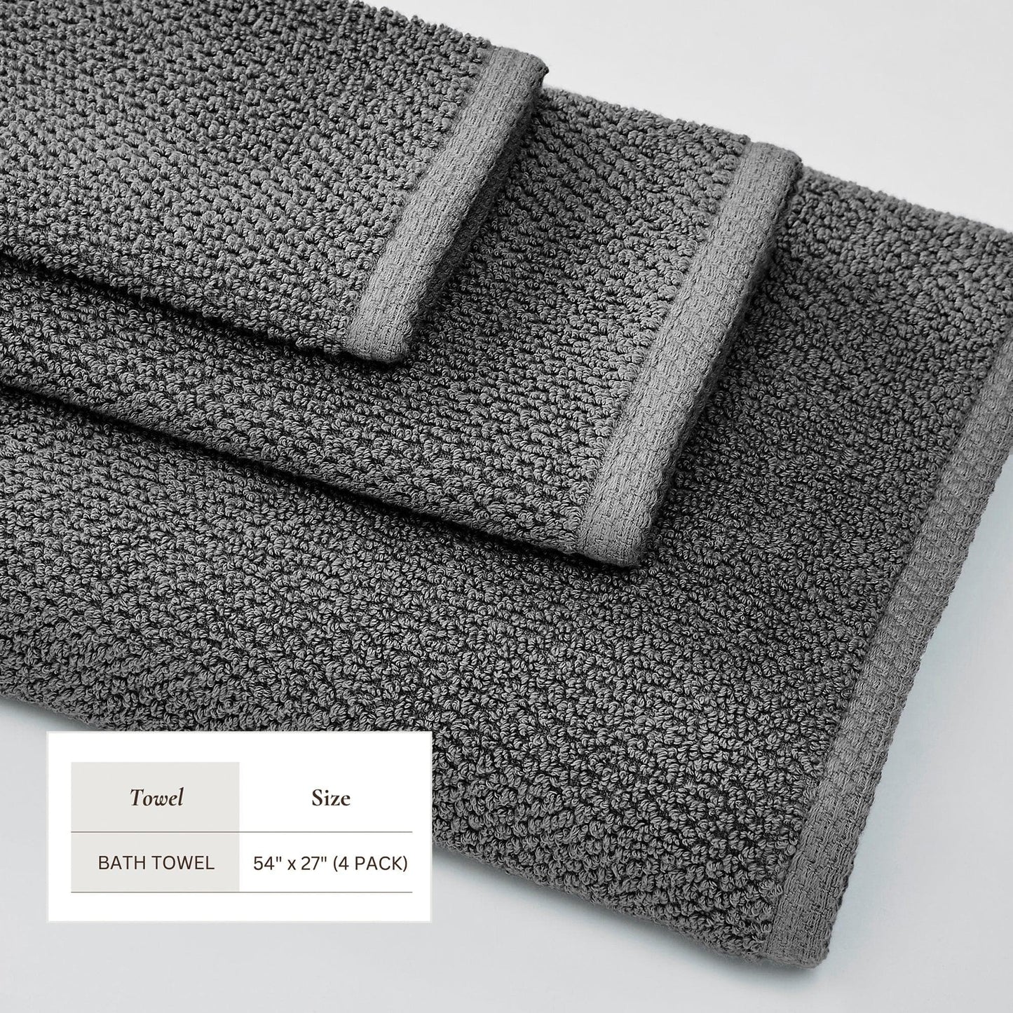 Cotton Textured Bath Towel Set